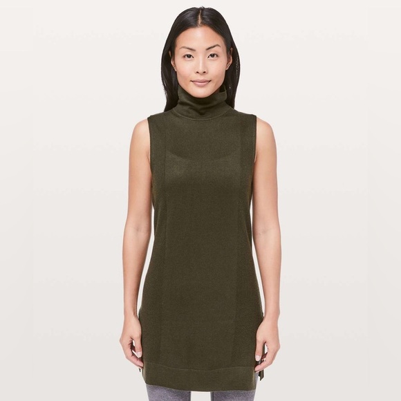 Lululemon Cashmere Blend Travel The Distance Tunic
Dark Olive Sz 4 Sleeveless 15 - Picture 1 of 9